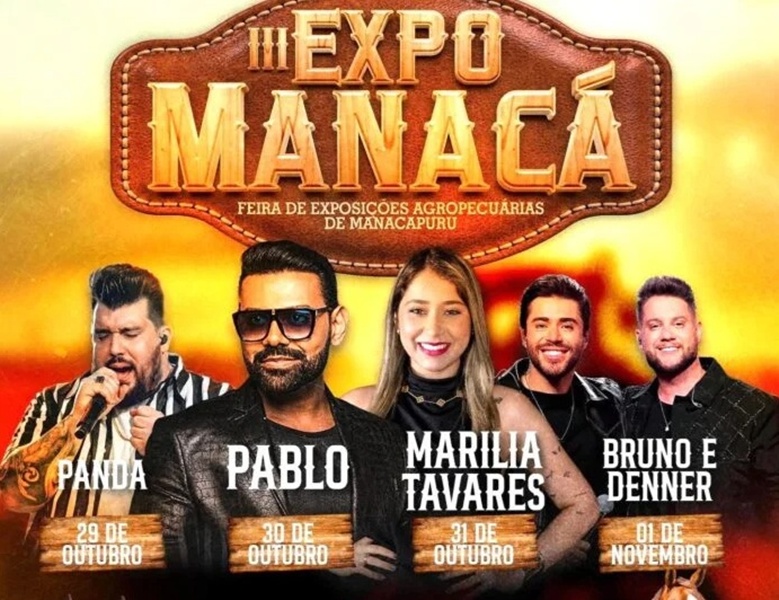 Manacapuru em Festa! Prefeitura finaliza preparativos para ExpoManacá que trará Pablo, Marília Tavares e mais