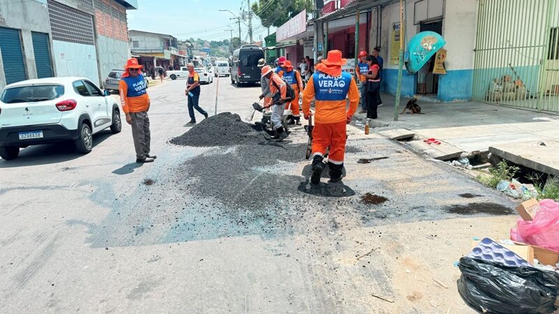 Prefeitura de Manaus realiza revitalização de ruas do bairro São José Operário