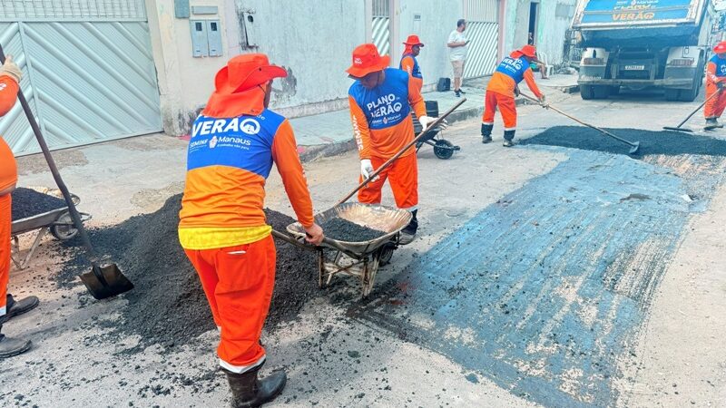 Prefeitura de Manaus intensifica recuperação asfáltica na zona Sul