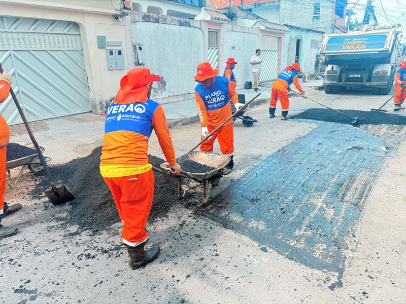 Prefeitura de Manaus intensifica recuperação asfáltica na zona Sul