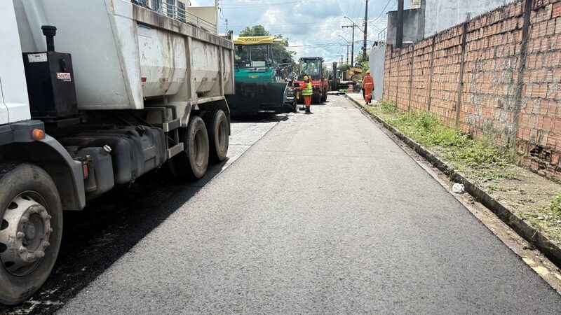 Prefeitura de Manaus avança com nova frente do pacote de recapeamento viário na zona Norte