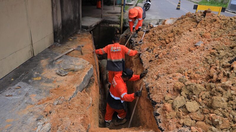 Prefeitura de Manaus reforça infraestrutura no São José com nova linha de drenagem