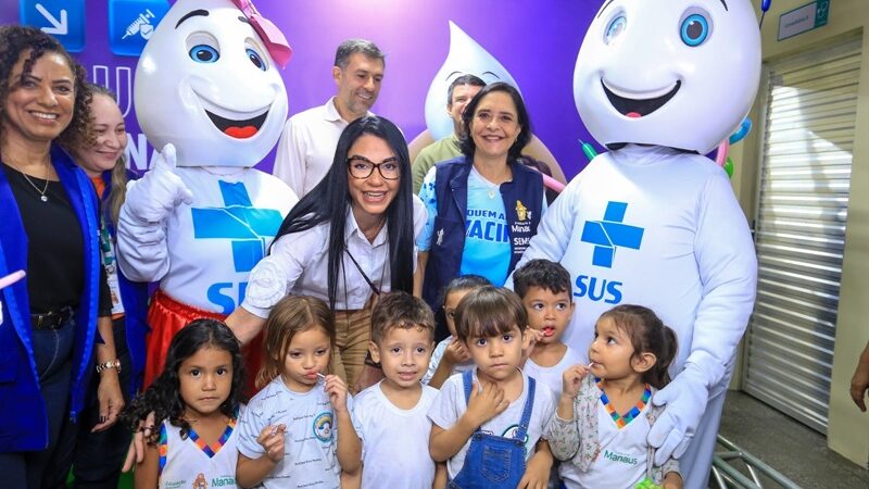 Unidades de saúde da Prefeitura de Manaus imunizam crianças e adolescentes neste sábado, 11/10