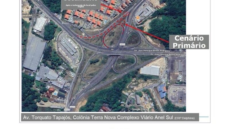 Trecho de viaduto da Torquato Tapajós será interditado para simulação de emergência na rede de gás natural