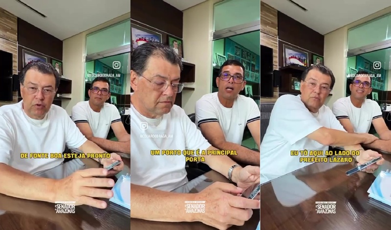 O senador Eduardo Braga visitou Fonte Boa e identificou problemas no porto da cidade que precisavam de solução.