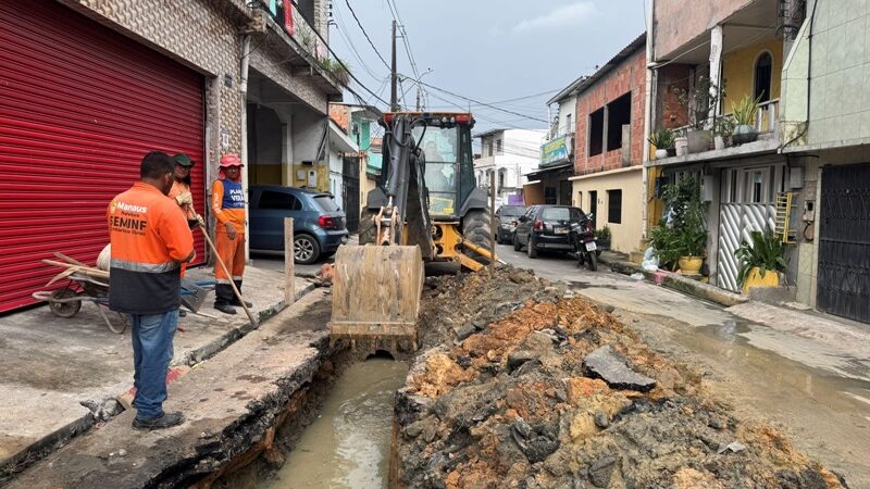 Prefeitura de Manaus avança com recuperação de drenagem no bairro Compensa e garante mais segurança e qualidade de vida aos moradores